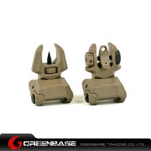 Picture of Unmark F type Polymer Front & Rear Folding Sights Dark Earth GTA1027 