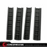 Picture of Rail rubber covers with line slot 4pcs/pack Black NGA0484 