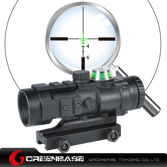 Picture of NB Gp01 Fiber Source Green Illuminated Riflescope Black NGA1195