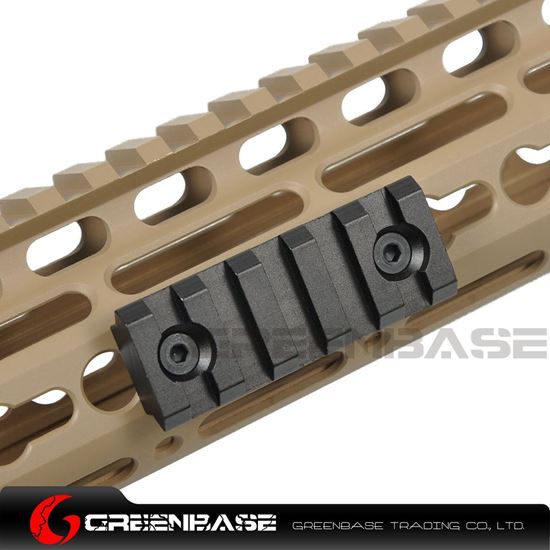 Picture of NB 5 Slots Keymod Rail Mount Base 55mm Picatinny Weaver Rail For Keymod Handguard System Black NGA1441