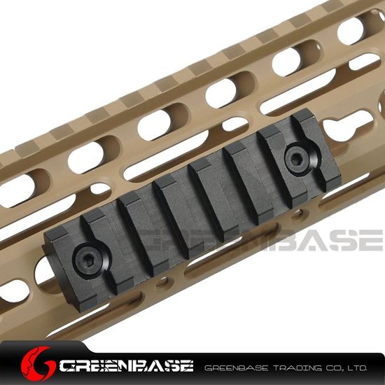 Picture of NB 7 Slots Keymod Rail Mount Base 75mm Picatinny Weaver Rail For Keymod Handguard System Black NGA1442